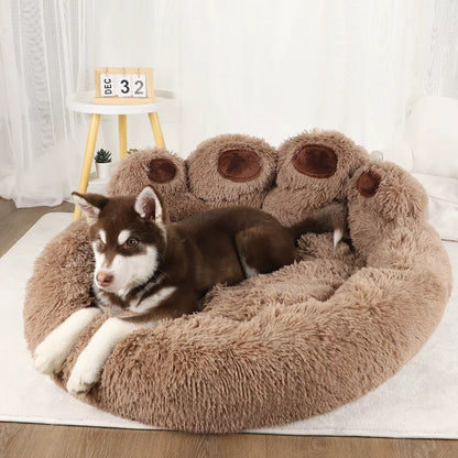 Petesa™ Calming Plush Dog Bed – Warm & Cozy Sleep Nest