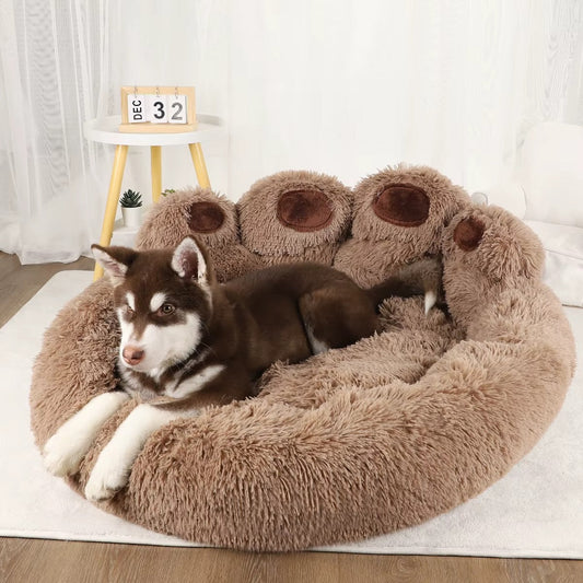 Petesa™ Calming Plush Dog Bed – Warm & Cozy Sleep Nest