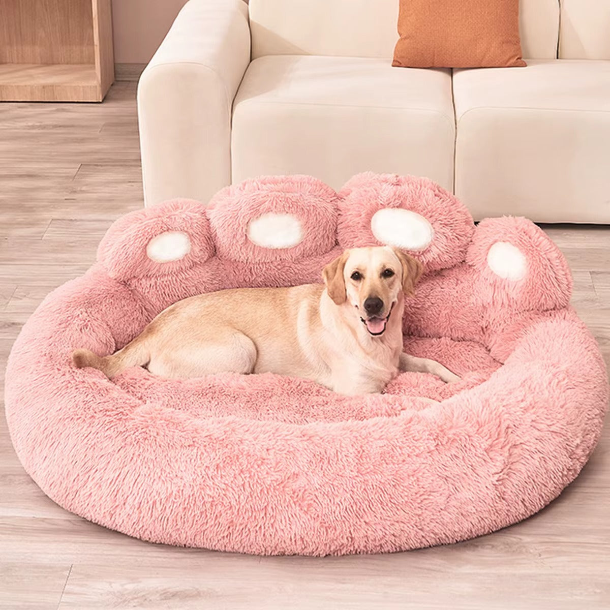 Petesa™ Calming Plush Dog Bed – Warm & Cozy Sleep Nest