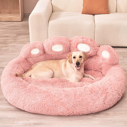 Petesa™ Calming Plush Dog Bed – Warm & Cozy Sleep Nest